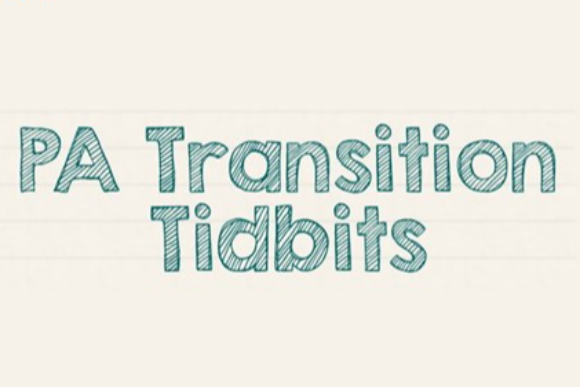 PA Transition Tidbits - December 2021